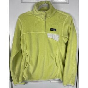 Patagonia Womens Fleece Size S Synchilla Snap-T Re-Tool Yellow‎ Pullover Jacket